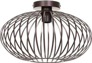 Plafoniera Lindby Nahele, marrone, metallo, Ø 40 cm, E27
