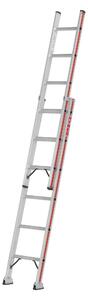 Scala scorrevole Hymer, in due parti, 2x12 pioli, lunghezza 3,53 / 6,05 m, altezza massima 6,92 m, peso 14,1 kg