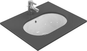 Lavabo sottopiano IS Connect, ovale, senza bacino, con bacino, 550x380x175mm, bianco