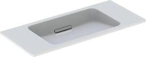 Geberit ONE - Lavabo 900x400x130 mm, senza sfioratore, senza foro per rubinetto, scarico orizzontale, KeraTect, bianco 500.390.01.1