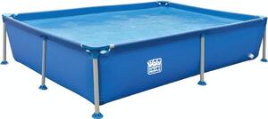 Piscina con telaio in acciaio Happy People 228x159x42 cm Piscina da giardino rettangolare Piscina con telaio