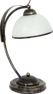 Lampada da tavolo country house KORFU ottone antico bianco vetro metallo E27 lampada da tavolo soggiorno camera da letto