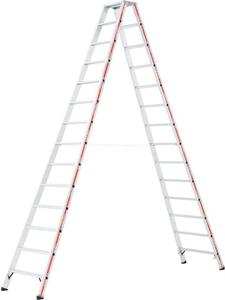 Scala a pioli Hymer con snodo in alluminio pressofuso, 2x16 gradini
