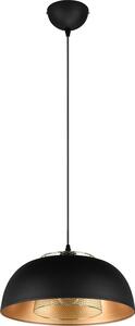 Lightling Lampada a sospensione Pancho, Ø 35 cm, altezza: max. 150 cm, regolabile in altezza, metallo nero opaco, max: 40W
