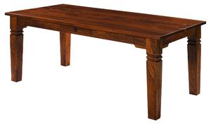 MASSIVMOEBEL24 | tavolo da pranzo in legno di Acacia 200x100x76 nougat laccato OXFORD #605