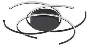 Plafoniera Lindby LED, Hamza, Ø 49 cm, nero, alluminio