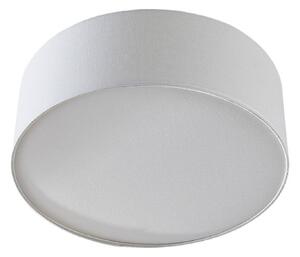 Plafoniera Lindby Mariat, bianco, lino, Ø 45 cm, E27