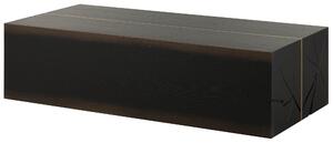 MASSIVMOEBEL24 | Tavolino da salotto in legno di quercia 152x79x40 laccato marrone scuro BEAMS #75