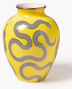 Vaso in porcellana con accenti dorati Eden, alt. 27 cm