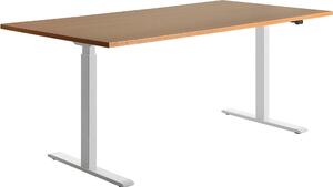 Topstar E-Table scrivania regolabile in altezza faggio rettangolare con gambe a T bianco 180,0 x 80,0 cm