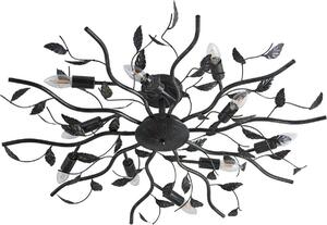 Lindby Yos, lampada da soffitto, 10 ganci, 95 cm, nero-oro, E14