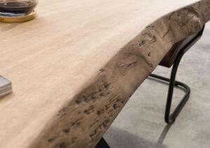 MASSIVMOEBEL24 | Tavolo da pranzo in legno di mango - laccato beige / gambe mikado antracite matt 200x100x79