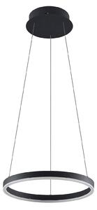 Arcchio LED a sospensione Albiona, nero, 1 anello, Ø 40 cm