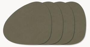 Sottobicchieri asimmetrici in pelle Curve 4 pz