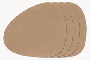 Tovagliette americane dalla forma asimmetrica in pelle Curve 4 pz