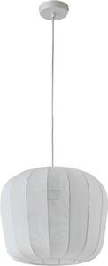 Lindby lampada a sospensione Helin, bianco, Ø 35 cm, tessuto