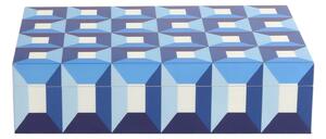 SCATOLA LARGE SORRENTO LACQUER BOX ART. 28529 JONATHAN ADLER BLUE