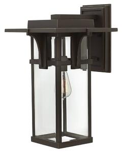 Applique da esterno Manhattan, finitura bronzo oliato, 1xE27x60W, alluminio, dimensioni: 47x28,6x31,8 cm, IP44, Hinkley