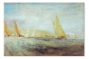 Riproduzione William Turner - Schizzo per 'East Cowes Castle: La regata che batte al vento