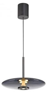 PAUL NEUHAUS Lampada a sospensione PURE E-Vitrum LED 8W 2700-5700K + LED 10W 2700-5700K Platino/Fumo 2084-15