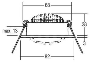 Faretto da incasso a LED 350 mA 3000 K in alluminio opaco - Downlight / Spot / Floodlight 1x6 W 12321253