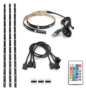 Aigostar - SET 4x Striscia LED RGB Dimmerabile 0,5m LED/2,5W/5V IP65 + tc