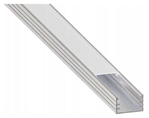 Profilo da incasso per strisce LED 1 m, argento/bianco