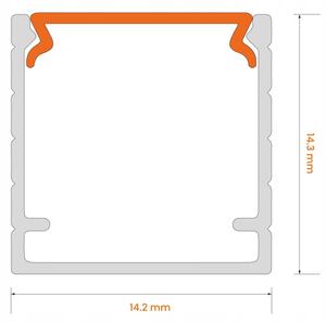 Profilo da incasso per strisce LED, 1 m, bianco