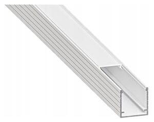 Profilo da incasso per strisce LED, 1 m, bianco