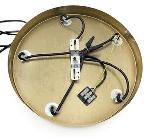 Lampadario a cavo CRISTAL 5xE14/15W/230V ottone/beige fumé