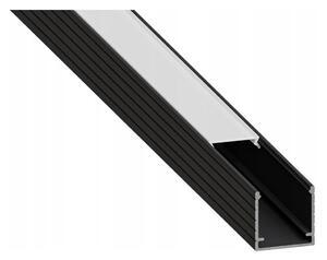 Profilo da incasso per strisce LED 1 m nero/bianco
