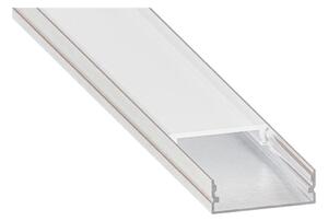 Profilo da incasso per strisce LED 1 m argento/bianco