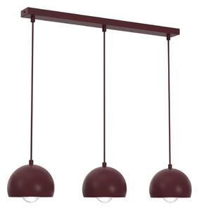 Lampadario a cavo SOOL 3xE27/15W/230V bordeaux
