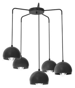 Lampadario a cavo SOOL 5xE27/15W/230V nero