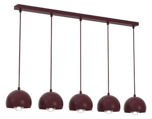 Lampadario sospeso SOOL 5xE27/15W/230V bordeaux