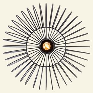 Lampadario sospeso a cavo OVELLA 1xE27/15W/230V diam. 34 cm nero