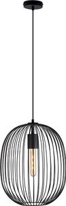 Lampadario sospeso a cavo OVELLA 1xE27/15W/230V diam. 34 cm nero