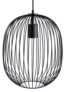 Lampadario sospeso a cavo OVELLA 1xE27/15W/230V diam. 34 cm nero