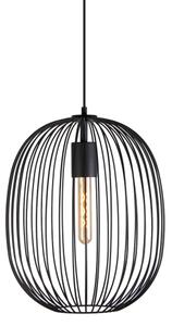 Lampadario sospeso a cavo OVELLA 1xE27/15W/230V diam. 34 cm nero