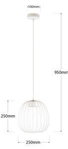 Lampadario a sospensione con cavo OVELLA 1xGX53/10W/230V, diametro 25 cm, crema