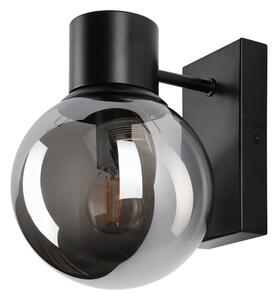 Lampada da parete SFERIO 1xE14/5W/230V nero/nero fumé