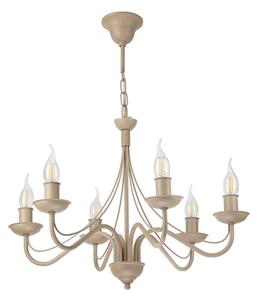 Lampadario a catena ANTON 6xE14/60W/230V beige