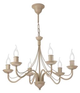 Lampadario a catena ANTON 6xE14/60W/230V beige