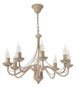 Lampadario a sospensione ANTON con catena 8xE14/60W/230V, beige