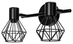 Applique da parete Dimen Nero 2 x E14 Aigostar