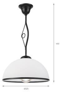 Lampadario a stelo RETRO 1xE27/60W/230V nero/bianco