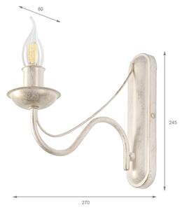 Lampada da parete ANTON 1xE14/60W/230V bianca patinata