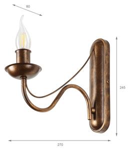 Lampada da parete ANTON 1xE14/60W/230V bronzo
