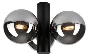 Plafoniera SFERIO 3xE14/5W/230V nero/nero fumé