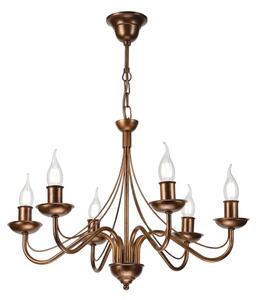 Lampadario a catena ANTON 6xE14/60W/230V bronzo